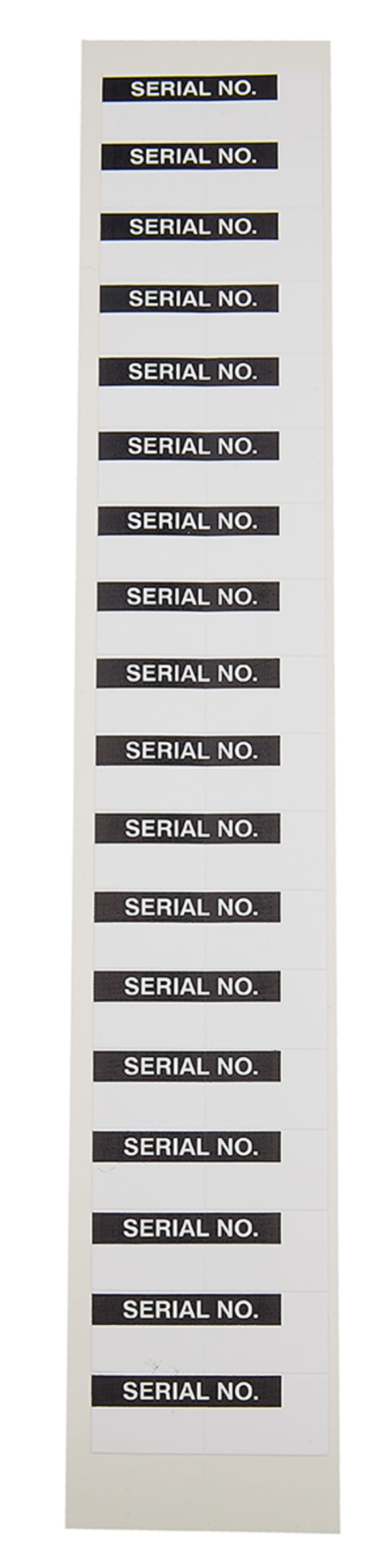 RS PRO Adhesive Pre-Printed Adhesive Label-Serial No.-. Quantity: 180