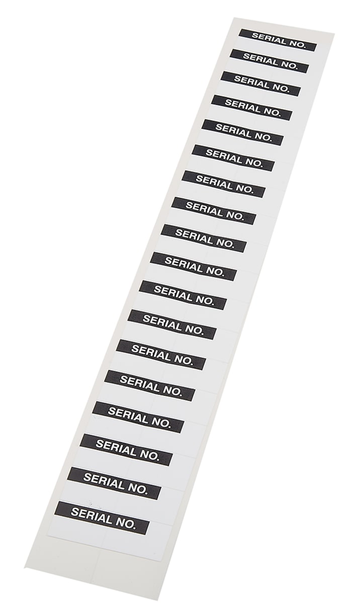 RS PRO RS PRO Adhesive PrePrinted Adhesive LabelSerial No