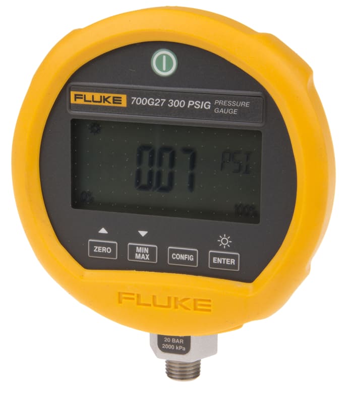 Fluke G 1/4 Digital Pressure Gauge 20bar Bottom Entry 114mm Outside Diameter
