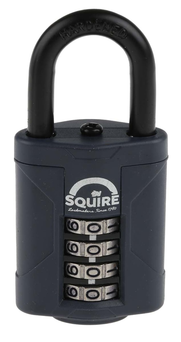 Squire Combination Weatherproof Die Cast Alloy Combination Padlock, 6mm Shackle, 40mm Body