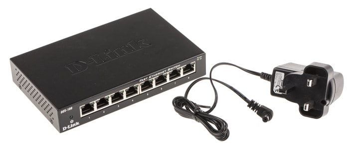 D-Link 8-Port Fast Ethernet Switch, Unmanaged 8 Port Network Switch, UK