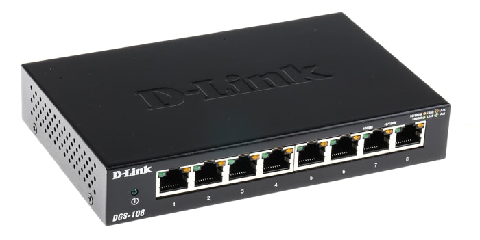 D-Link DES-108, Unmanaged 8 Port Network Switch UK