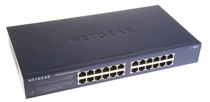 Switch de red Netgear de sobremesa , 24 puertos, Gigabit, 10/100/1000Mbit/s, 24 RJ45, 0 SFP