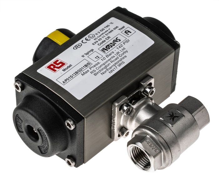 Vanne pneumatique RS PRO, Bille, NF, filetage 1/2pouce, BSP