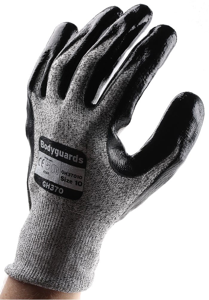 Polyco Healthline Matrix Grey Nitrile Cut Resistant Work Gloves, Size 10, Nitrile Foam Coating