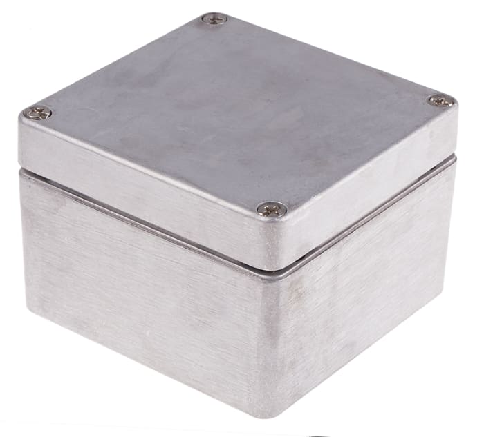 Boîtier RS PRO en Fonte d'aluminium, 122 x 120 x 81mm, Argent IP66