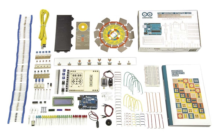 Starter Kit, Arduino UNO Board, Components Kit and Instruction Book for 15  Projects, Spanish Edition