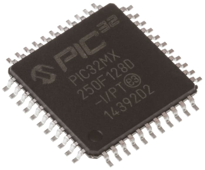 Microchip, 32bit PIC, PIC32MX Microcontroller, 40MHz, 131 kB Flash, 44-Pin TQFP