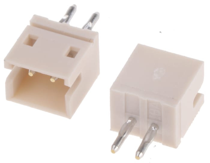 JST ZH Series Top Entry Through Hole PCB Header, 2 Contact(s), 1.5 mm Pitch, 1 Row, Shrouded