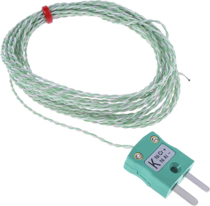 RS PRO Type K Exposed Junction Thermocouple 5 m Length, → 250 °C Max