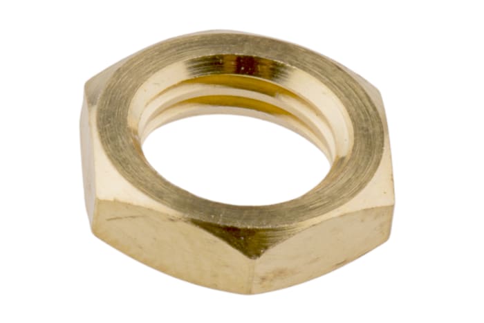RS PRO M8 Brass Locknut for Use with Thermocouple or PRT Probe, RoHS Compliant Standard