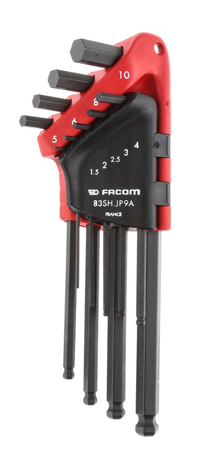 83SH.JP9APF Facom, Facom 9 piece L Shape Metric Hex Key Set, 1.5mm, 762-1534