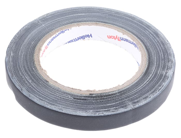 HellermannTyton Matt Black Cloth Tape, 15mm x 25m, 0.31mm Thick