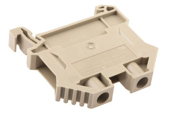 RS PRO Beige, 6mm², Double-Level, Screw Termination