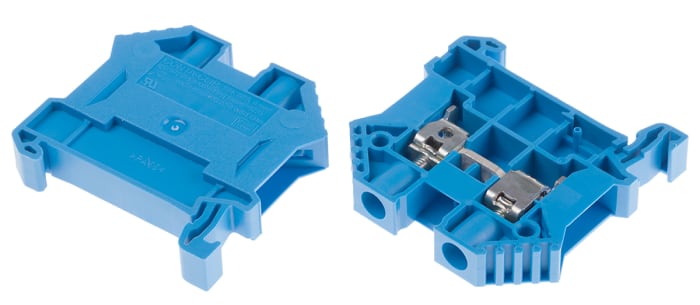 RS PRO Blue, 6mm², Double-Level, Screw Termination