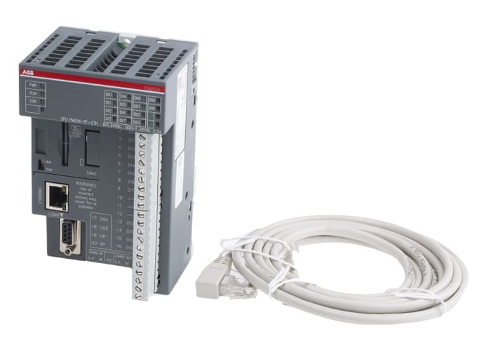 ABB AC500-eC0 PLC Sistemi, Ethernet Haberleşmeli, 128 kB Kapasiteli, Dijital Çıkışlı