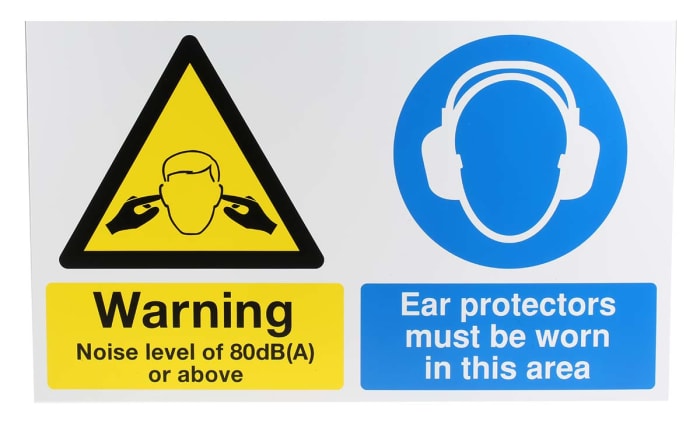 RS PRO Protective Clothing Required Hazard Warning Sign (English)