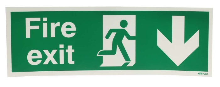 Vinyl FIRE EXIT, Fire Exit, English, Exit Sign