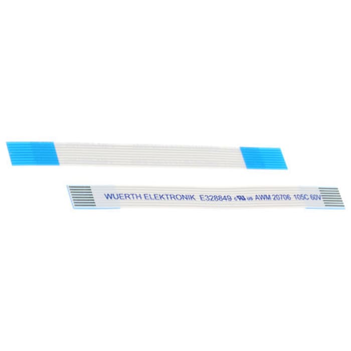 Cable plano FFC Wurth Elektronik 6876 de 8 conductores, paso 0.5mm, long. 50mm, anch. 4,5 mm
