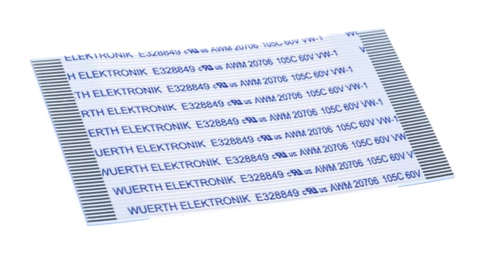 Wurth Elektronik 6876 Series FFC Ribbon Cable, 50-Way, 0.5mm Pitch, 50mm Length