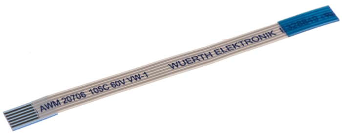 Wurth Elektronik 6877 Series FFC Ribbon Cable, 6-Way, 0.5mm Pitch, 50mm Length