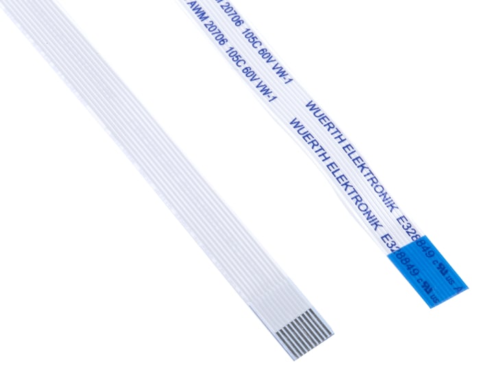Wurth Elektronik 6877 Series FFC Ribbon Cable, 10-Way, 0.5mm Pitch, 200mm Length