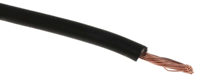 Zapojovací vodič plocha průřezu 1mm2, prameny vodičů: 32/0,2 mm, Černá, 500 V 100m H05Z-K 17 AWG RS PRO 2491B
