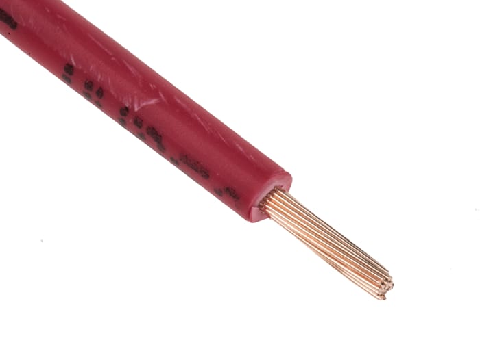 RS PRO Red 1mm² Hook Up Wire, 17 AWG, 32/0.2 mm, 100m, Zero Halogen Insulation