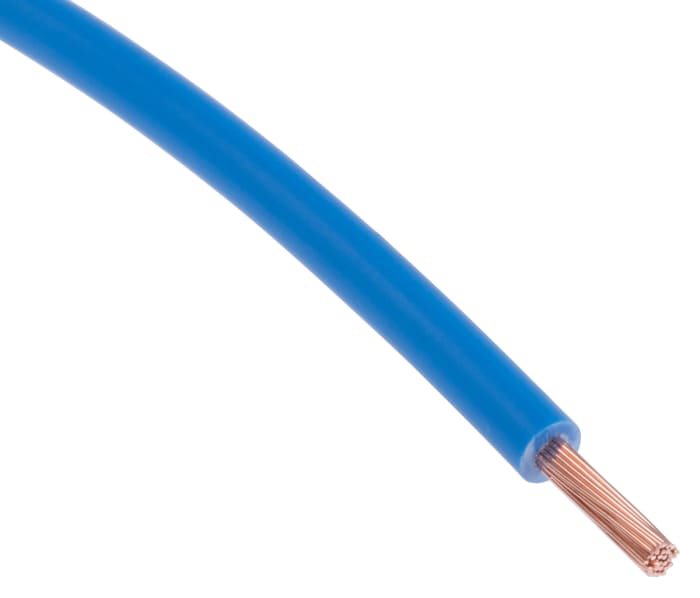 RS PRO Blue 1.5mm² Hook Up Wire, 15 AWG, 30/0.25 mm, 100m, Zero Halogen Insulation