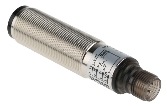 SICK Background Suppression Photoelectric Sensor, Barrel Sensor, 3 mm → 100 mm Detection Range