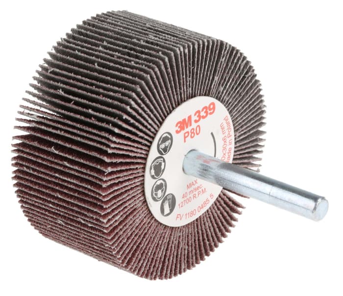 FC110075783 3M 3M Aluminium Oxide Flap Wheel, 60mm Diameter, P80 Grit