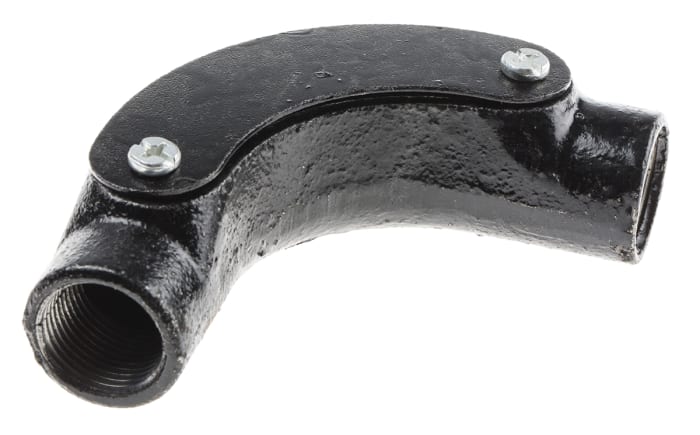 RS Pro Boru Bağlantı Parçası, Denetleme Dirseği, Siyah Emaye, Çelik, Siyah, 20mm boyutlarında
