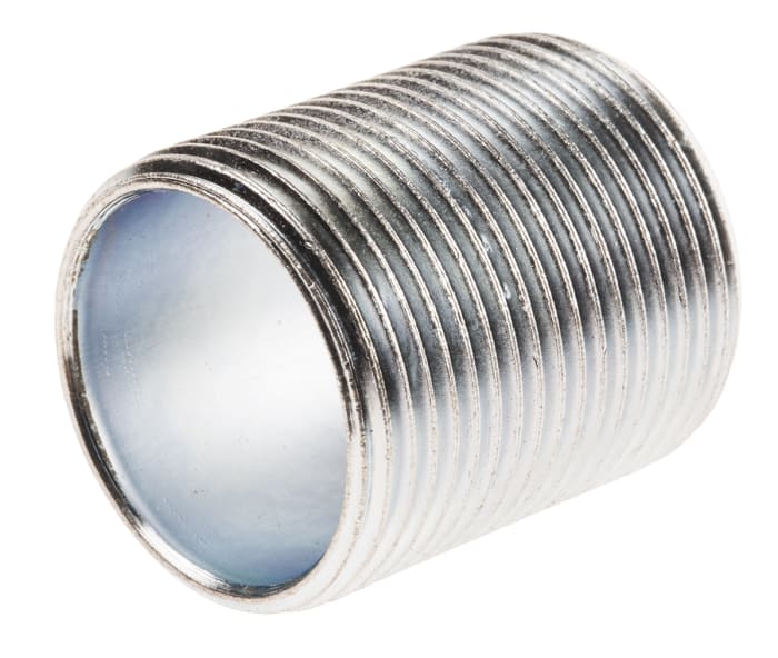 Racor para conducto RS PRO, Conexión Rígida Tubo-Tubo de Acero Plateado, tamaño nom. 25mm