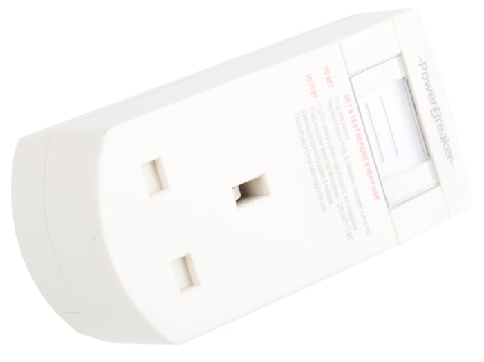 Powerbreaker RCD Plug Adapter 2 Pole ,Rated At 13A,230 V ac