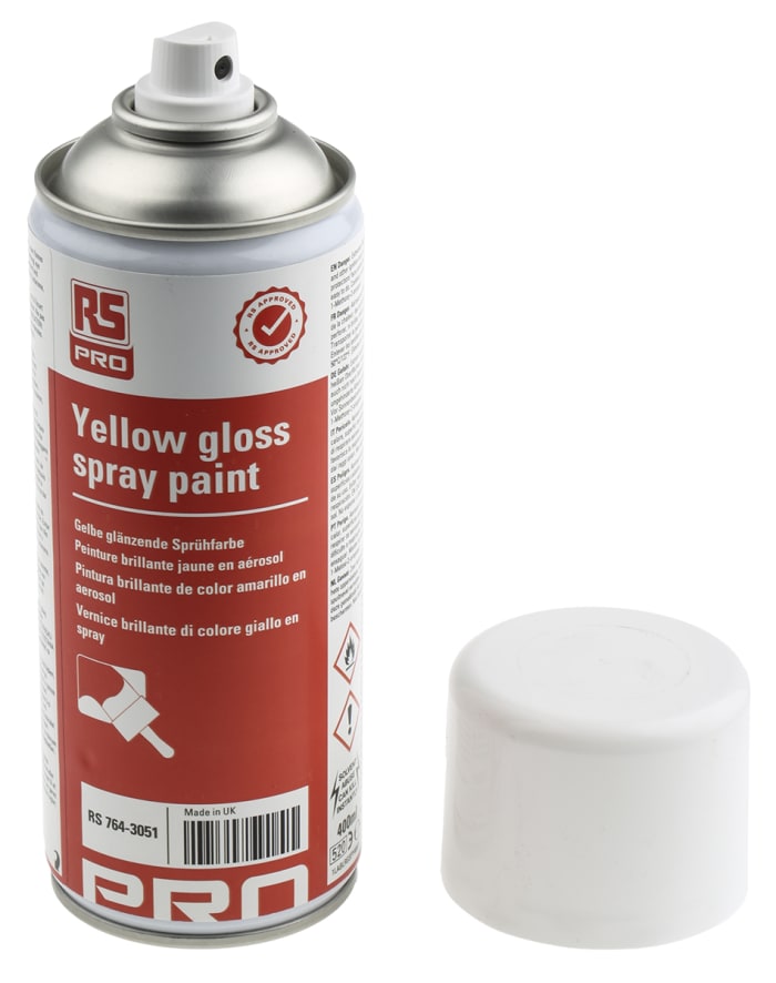 RS PRO RS PRO 400ml Yellow Gloss Spray Paint 7643051 RS Components