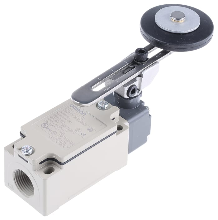 Omron D4B-N Series Roller Lever Interlock Switch, NO/NC, IP67, DPST, Die Cast Aluminium Housing