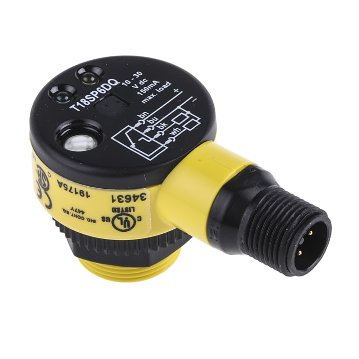 Banner Diffuse Photoelectric Sensor, Barrel Sensor, 500 mm Detection Range