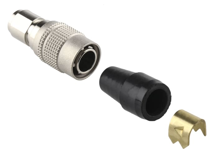 Hirose Circular Connector, 6 Contacts, Cable Mount, Plug, Male, HR10 Series