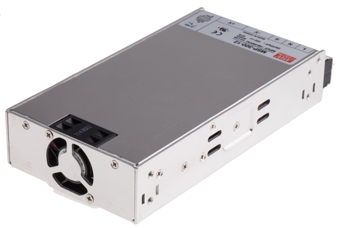 MEAN WELL Switching Power Supply, MSP-300-12, 12V dc, 27A, 324W, 1 Output,  120 → 370 V dc, 85 → 264 V ac