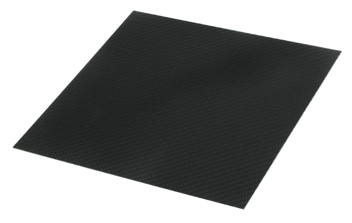 RS PRO, Carbon Fibre Sheet, 300mm x 300mm x 1.3mm, 764-8707