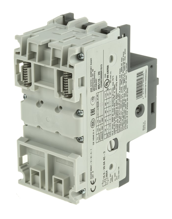 1SAM250000R1013 MS11620 ABB ABB 16 → 20 A MS Range Motor Protection