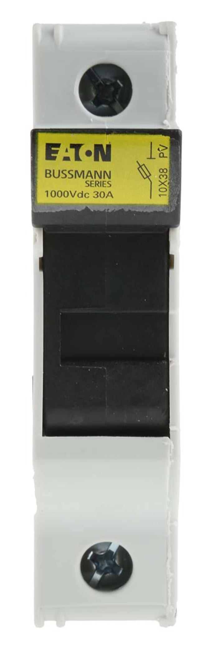 Eaton 30A Rail Mount Fuse Holder for 10 x 38mm Fuse, 1P, 1kV