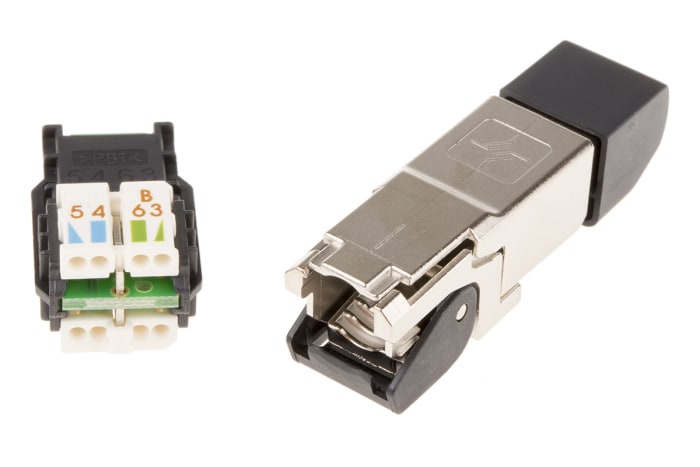 Telegartner MFP8 Series Male RJ45 Connector, Cable Mount, Cat6a, STP Shield Straight 8P8C -Way