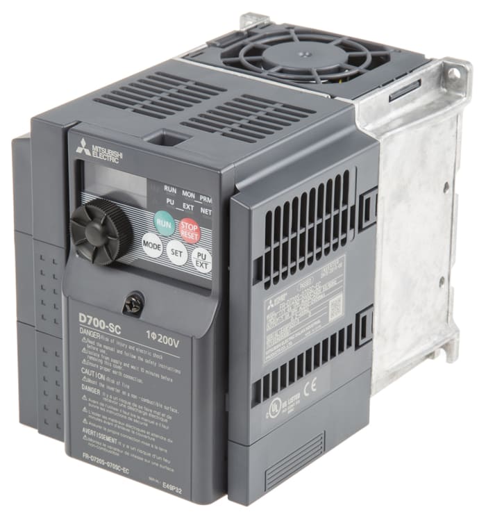 Variateur de fréquence Mitsubishi Electric FR-D720S, 1,5 kW 230 V c.a. 1 phase, 7 A, 0.2 → 400Hz