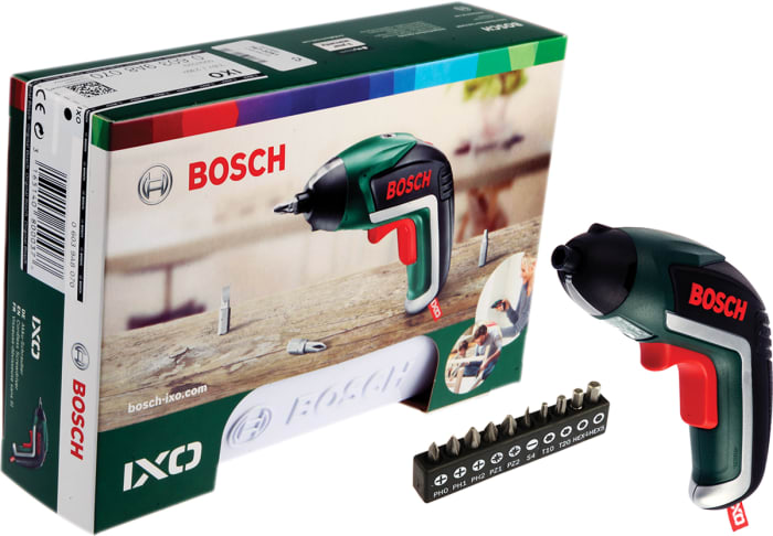 Atornillador de 3.6 V + 10 Accesorios + Batería + Cargador + Estuche Ixo Vi  Bosch