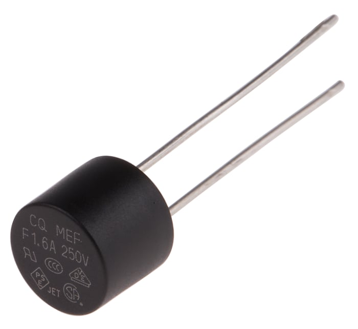RS PRO PC Board Non Resettable Fuse, Radial 1.6A, 250V ac
