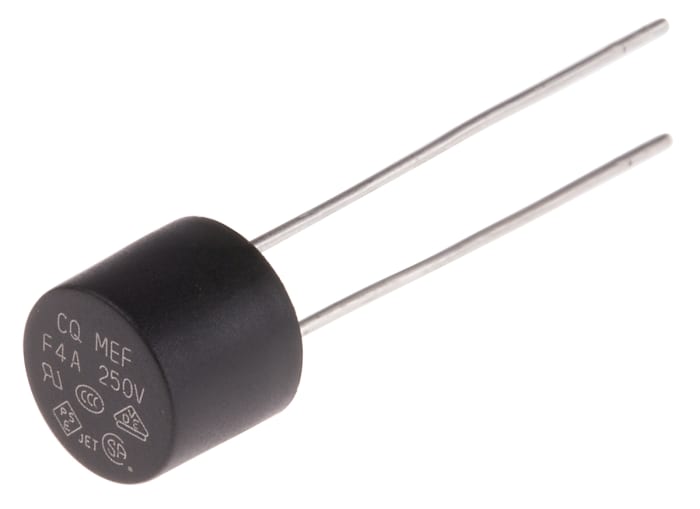 RS PRO PC Board Non Resettable Fuse, Radial 4A, 250V ac