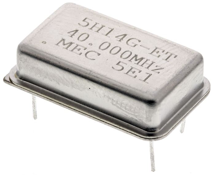 Oscilátor 5H14ET-40.000 40MHz ±50PPM HCMOS, TTL, PDIP, počet kolíků: 14 20.2 x 10.7 x 5.08mm Hodiny