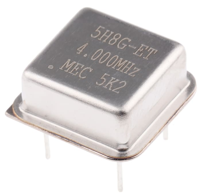 MERCURY, 4MHz Clock Oscillator, ±50ppm HCMOS, TTL, 8-Pin PDIP 5H8ET-4.000