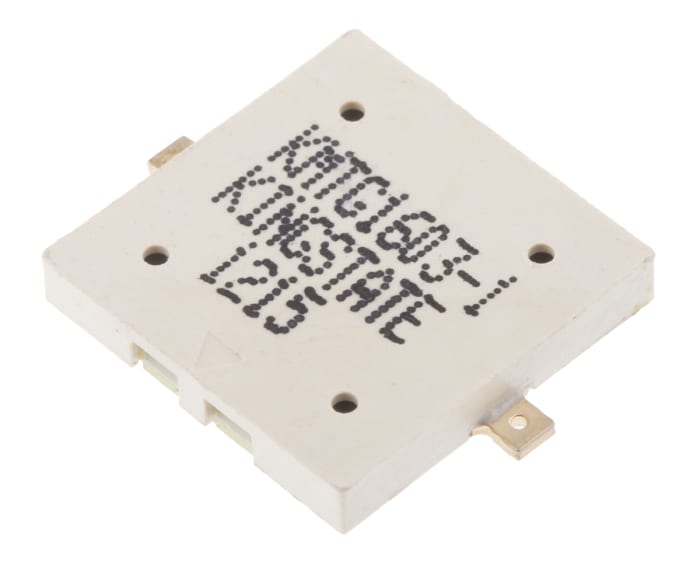 RS PRO 81dB SMD Square Wave External Piezo Buzzer Transducer, 16 x 16 x 2.6mm, 3V ac Min, 25V ac Max